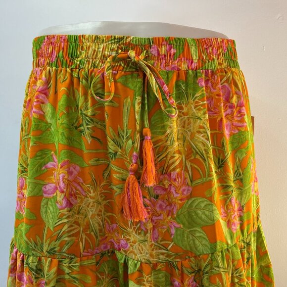 Rose + Olive Women's Colorful Lightweight Midi Skirt - Size Medium - NWT - Picture 2 of 4